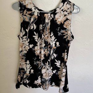 Sleeveless Floral Blouse
